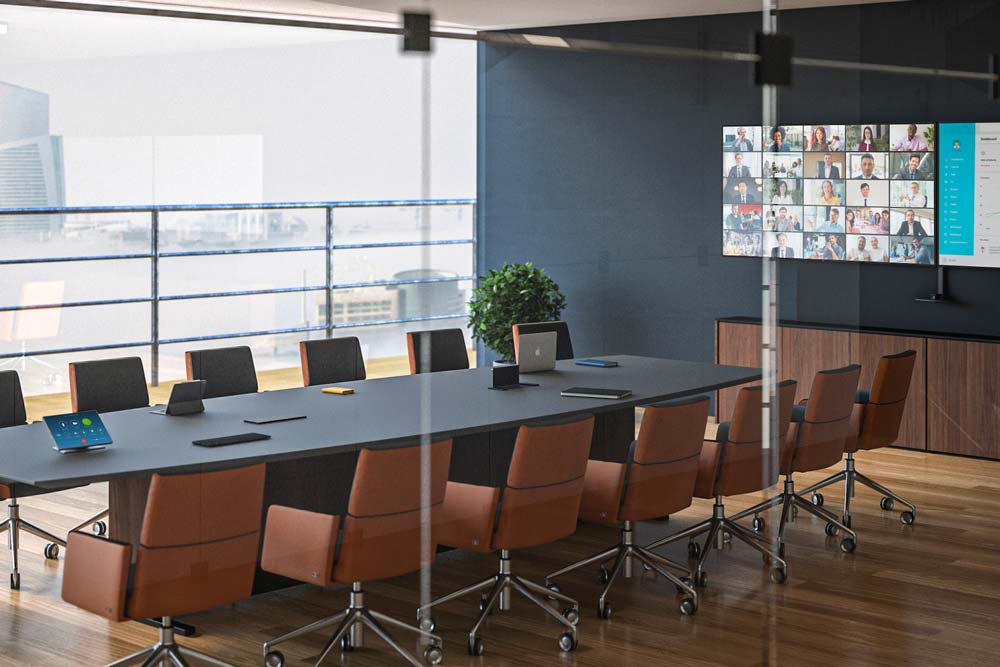 Ett konferensrum med många platser